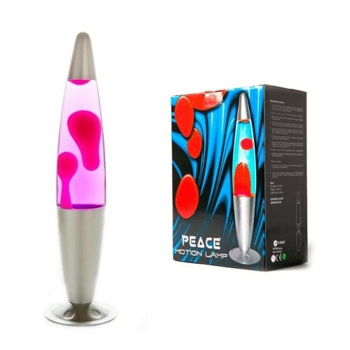 Silver/Pink/Pink Peace Motion Lava Lamp Dropli, Home & Garden > Lighting, v210-2608256