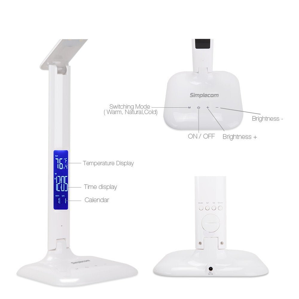 Dimmable Touch Control Multifunction LED Desk Lamp 4W with Digital Clock-Electronics > Computer Accessories-Dropli