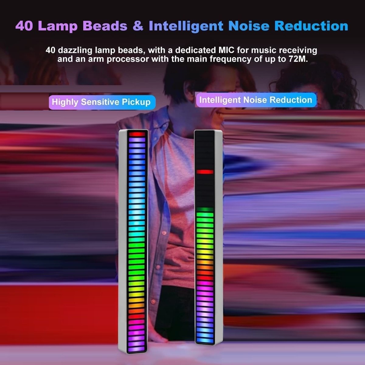 Smart Colorful RGB Music Sync Light Bar with App Control for Gaming, TV and Party (1 Piece) Dropli, Electronics > Computer Accessories, v178-49644