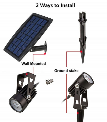 Solar LED Spotlights – Four Adjustable Heads-Home & Garden > Garden Lights-Koala Lamps and Lighting