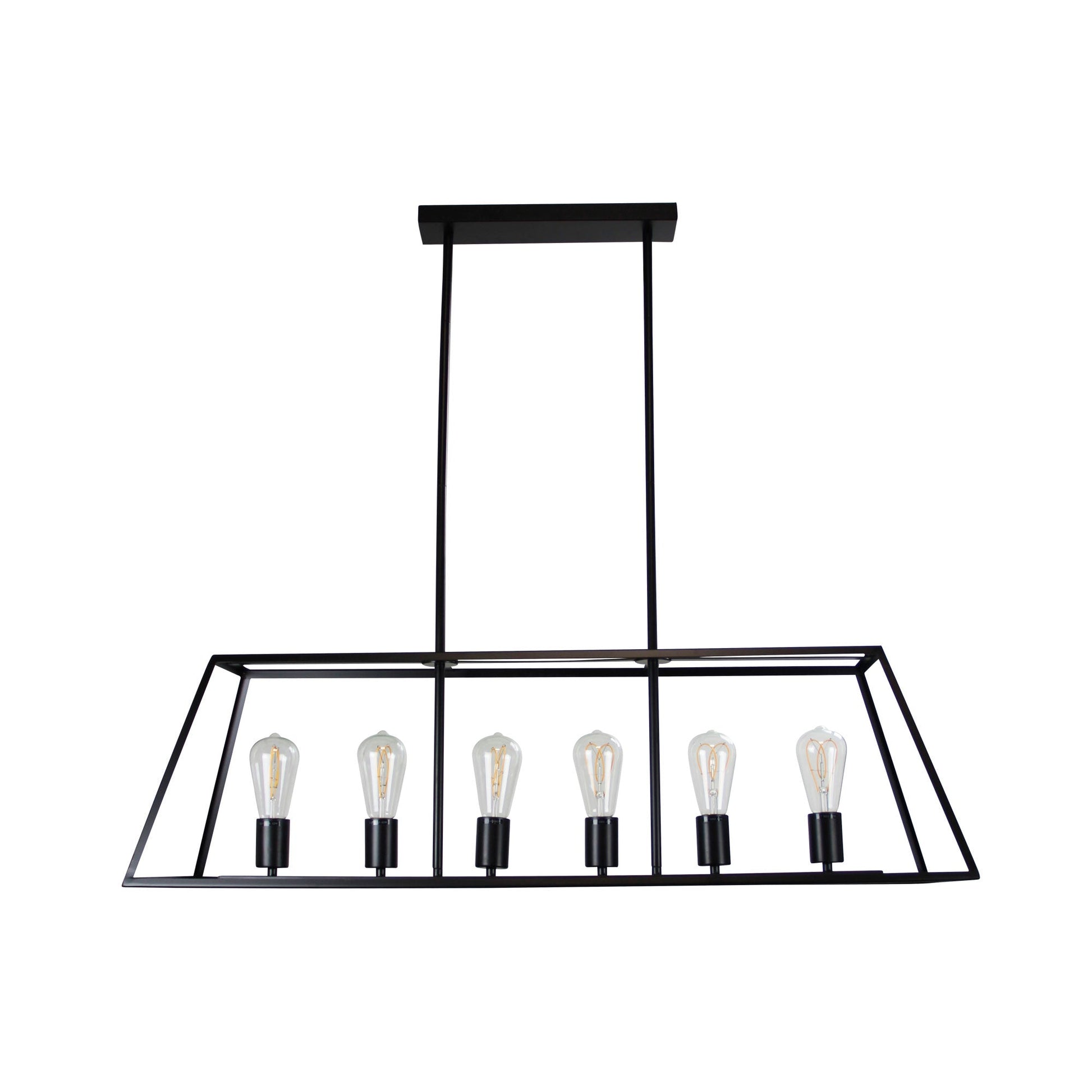 Southport 6 Light Pendant Black - SL66906BK-Island Pendant Lights-Oriel Lighting