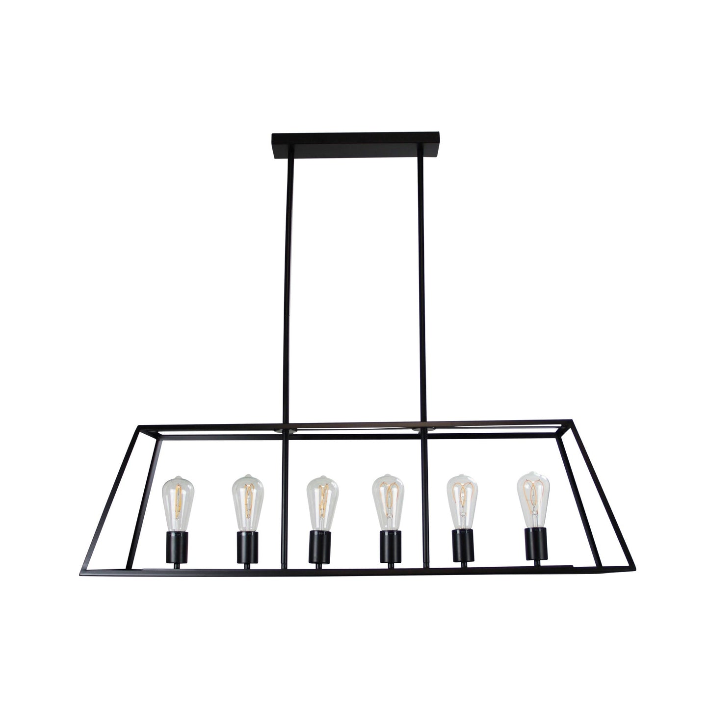 Southport 6 Light Pendant Black - SL66906BK-Island Pendant Lights-Oriel Lighting