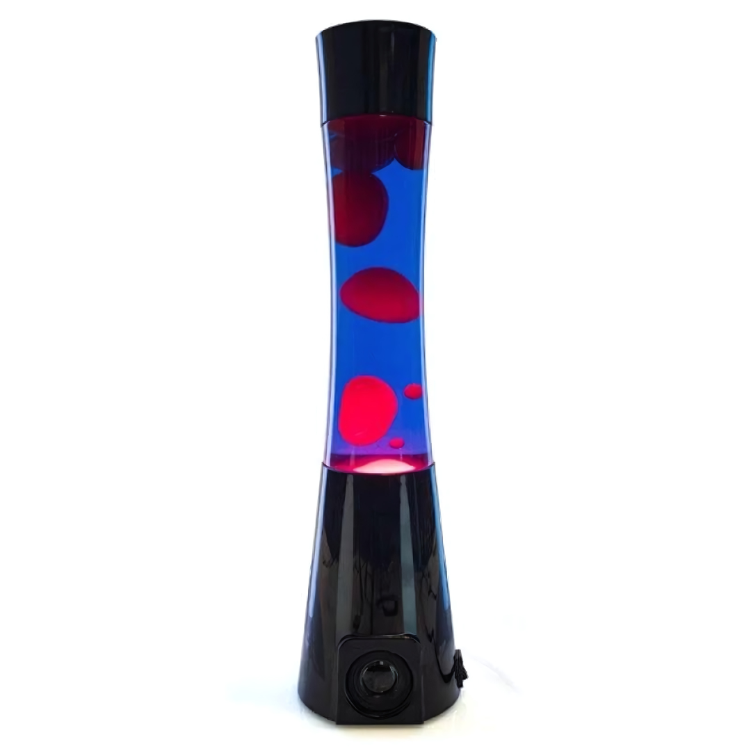 Lava Lamp with Bluetooth Speaker Black Purple Red 42cm Tall