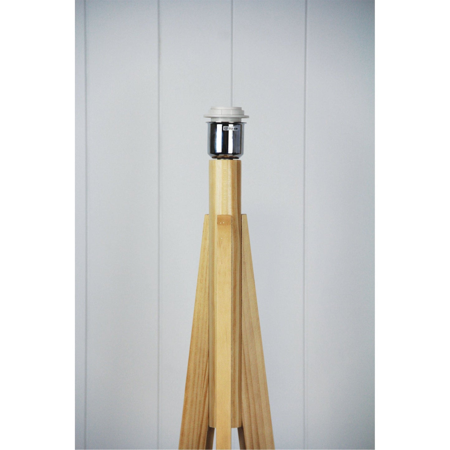 Stabb 1 Light Floor Timber Tripod Lamp Base - OL93283NAT-Floor Lamps-Oriel Lighting