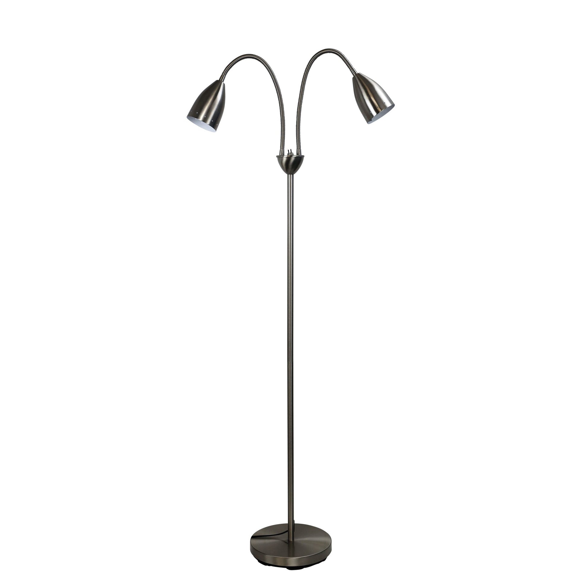 Stan 2 Light Floor Lamp Brushed Chrome - SL98822BC-Floor Lamps-Oriel Lighting