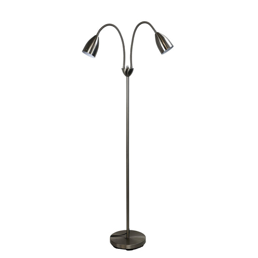 Stan 2 Light Floor Lamp Brushed Chrome - SL98822BC-Floor Lamps-Oriel Lighting