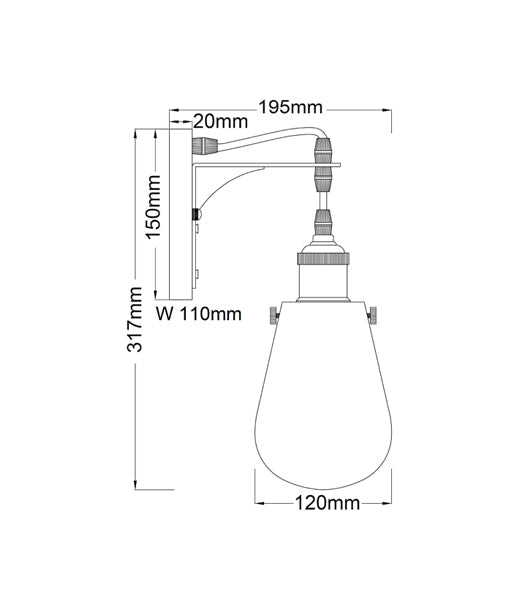 STRUNG Interior Surface Mounted Wall Light Black - STRUNG1-Wall Sconce-CLA Lighting