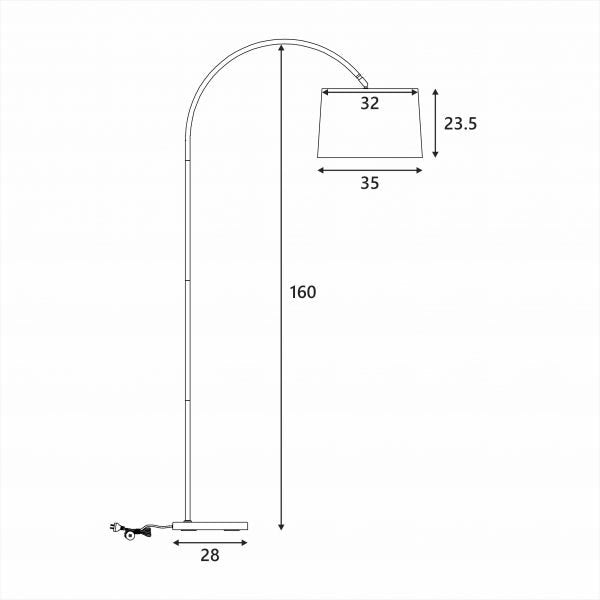 Tanya Arched Floor Lamp - LL-27-0115-Floor Lamps-Lexi Lighting