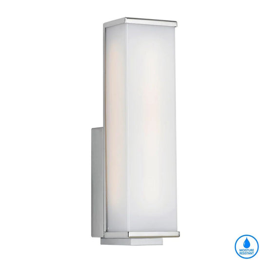 Telbix ABELA - 12W LED Chrome Opal Wall Light 5000K IP44-WALL LIGHT-Telbix