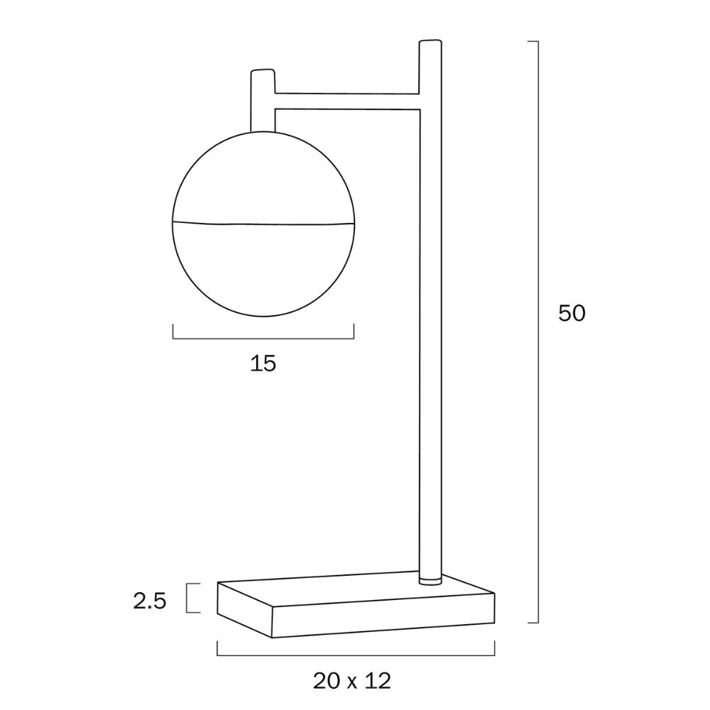 Telbix BASILO - Metal And Opal Glass Table Lamp Telbix, TABLE LAMPS, telbix-basilo-metal-and-opal-glass-table-lamp