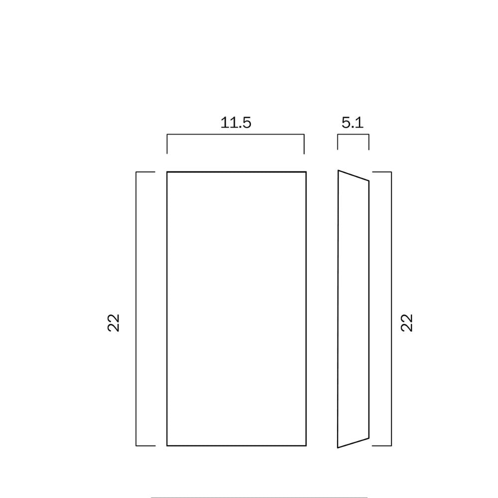 Telbix BLOC - 4W Up-Down LED Wall Light-WALL LIGHTS-Telbix