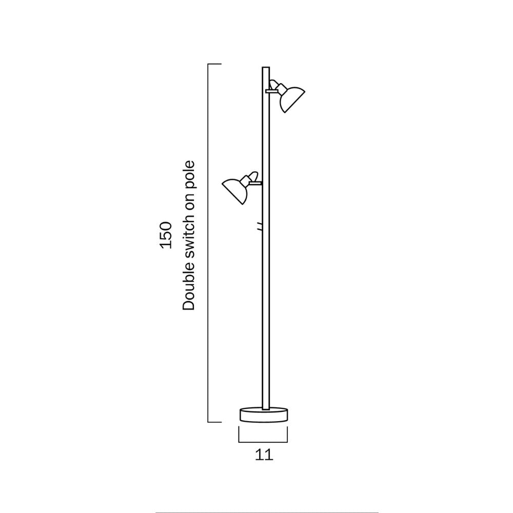 Telbix CARSON - 6W Floor Lamp Telbix, FLOOR LAMPS, telbix-carson-6w-floor-lamp