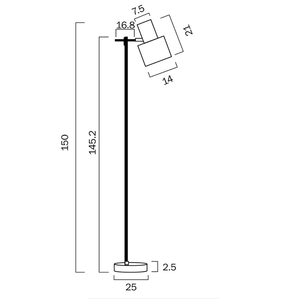 Telbix CROSET - 25W Floor Lamp Telbix, FLOOR LAMPS, telbix-croset-25w-floor-lamp