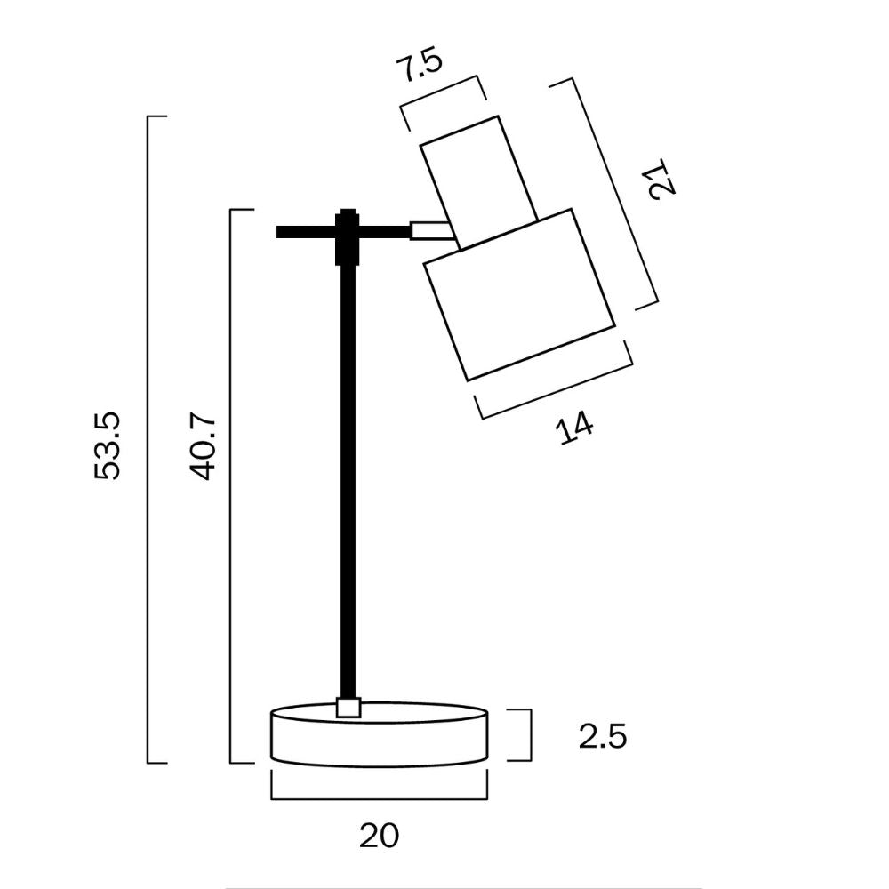 Telbix CROSET - 25W Table Lamp Telbix, TABLE LAMPS, telbix-croset-25w-table-lamp