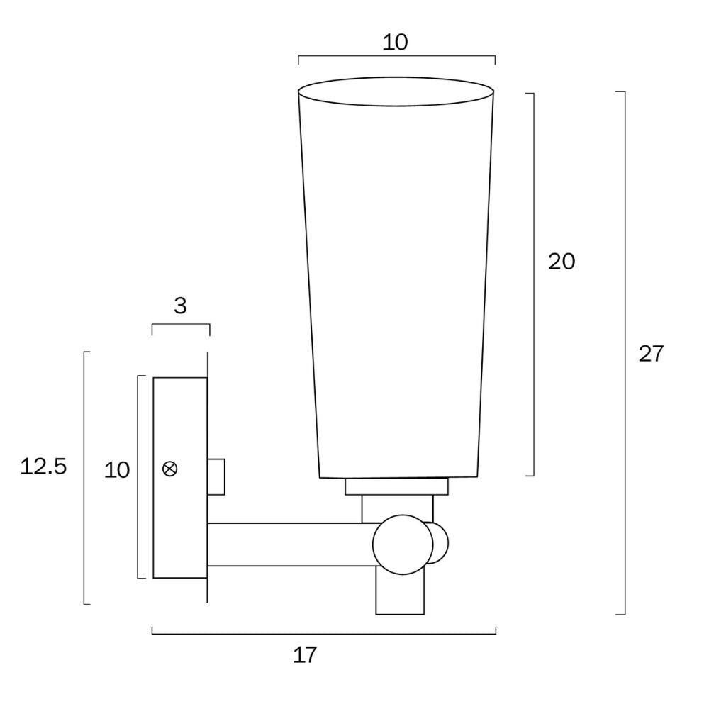 Telbix DELMAR - 25W Wall Lamp-WALL LAMPS-Telbix