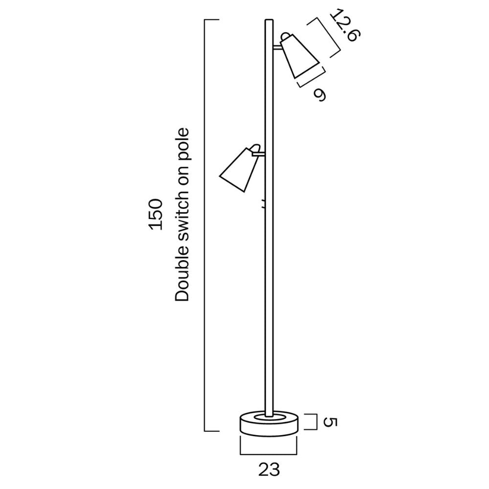 Telbix DENY - 12W Floor Lamp Telbix, FLOOR LAMPS, telbix-deny-12w-floor-lamp