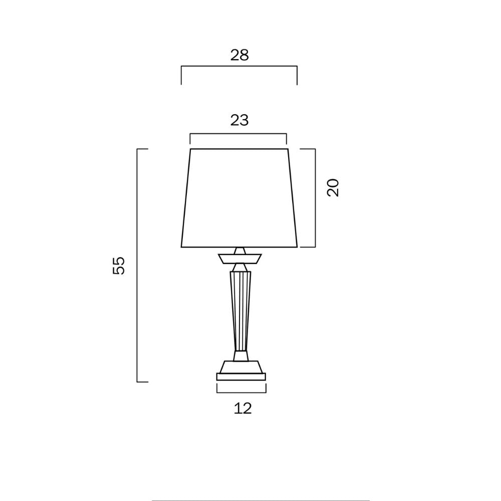 Telbix DIANA - Metal And Crystal Column Table Lamp Telbix, TABLE LAMPS, telbix-diana-metal-and-crystal-column-table-lamp