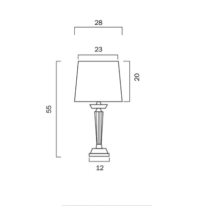 Telbix DIANA - Metal And Crystal Column Table Lamp Telbix, TABLE LAMPS, telbix-diana-metal-and-crystal-column-table-lamp