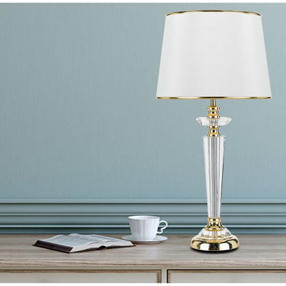 Telbix DIANA - Metal And Crystal Column Table Lamp Telbix, TABLE LAMPS, telbix-diana-metal-and-crystal-column-table-lamp