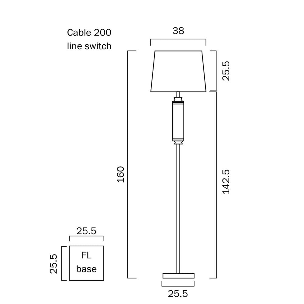 Telbix DORCEL - Metal And Glass Floor Lamp Telbix, FLOOR LAMPS, telbix-dorcel-metal-and-glass-floor-lamp