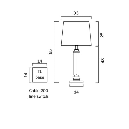 Telbix DORCEL - Metal And Glass Table Lamp Telbix, TABLE LAMPS, telbix-dorcel-metal-and-glass-table-lamp