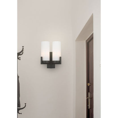 Telbix EAMON - 2 Light Interior Matt Opal Glass Wall Light IP20-WALL LIGHTS-Telbix