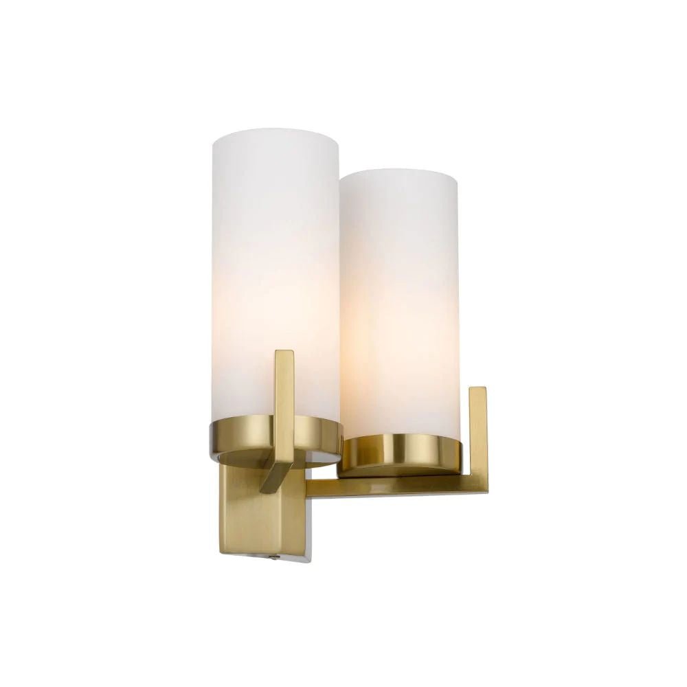 Telbix EAMON - 2 Light Interior Matt Opal Glass Wall Light IP20-WALL LIGHTS-Telbix