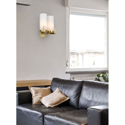 Telbix EAMON - 2 Light Interior Matt Opal Glass Wall Light IP20-WALL LIGHTS-Telbix