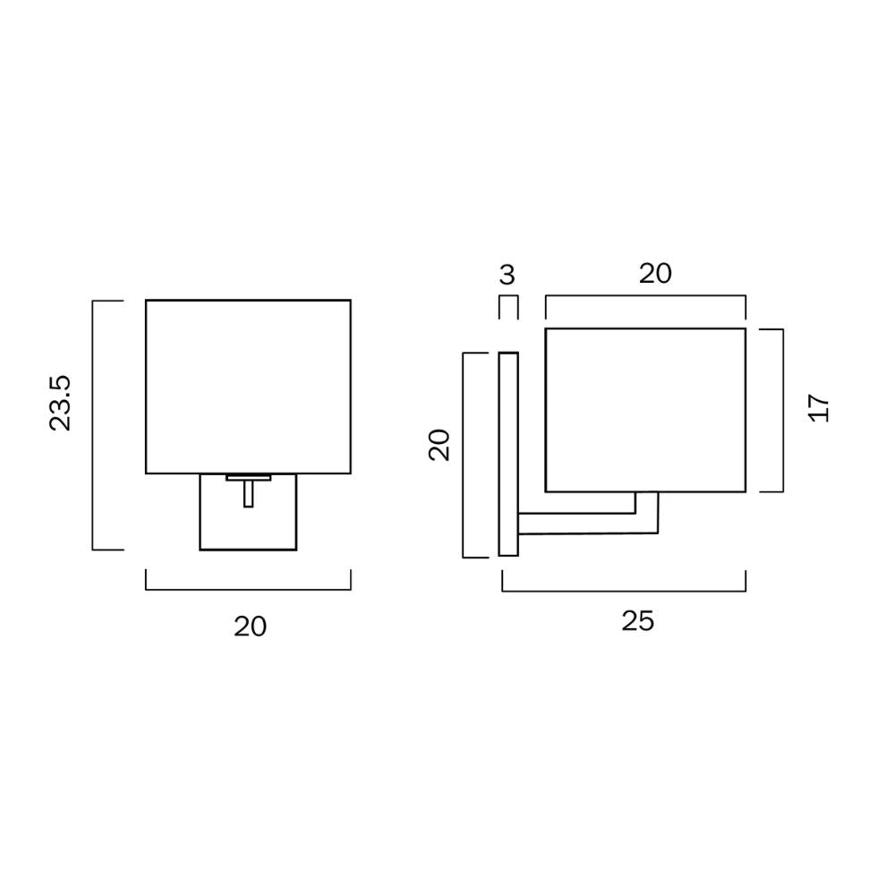 Telbix ELGAR - 25W Wall Light-WALL LIGHTS-Telbix