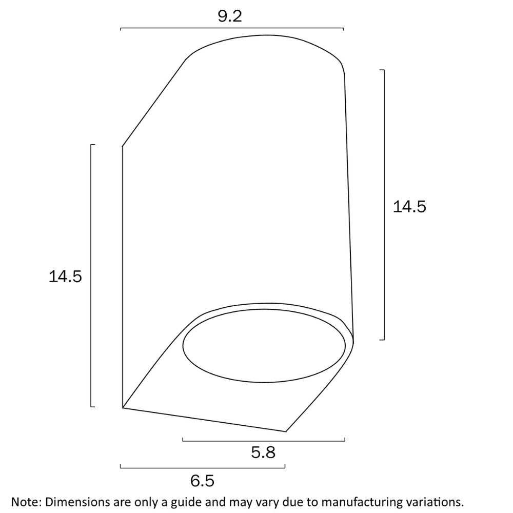 Telbix EOS EX 2 - GU10 Up/Down Wall Light IP54-WALL LIGHTS-Telbix