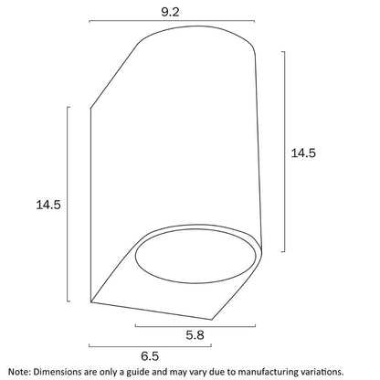 Telbix EOS EX 2 - GU10 Up/Down Wall Light IP54-WALL LIGHTS-Telbix