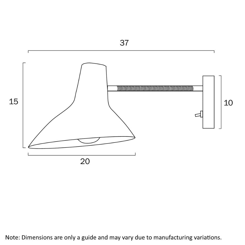 Telbix FARBON - Short Metal Wall Light-WALL LIGHT-Telbix