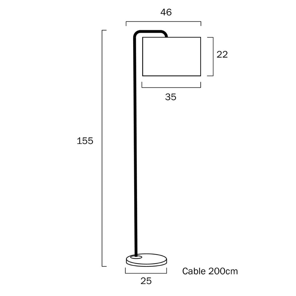 Telbix INGRID - 25W Floor Lamp Telbix, FLOOR LAMP, telbix-ingrid-25w-floor-lamp