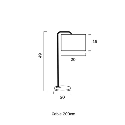 Telbix INGRID - 25W Table Lamp Telbix, TABLE LAMPS, telbix-ingrid-25w-table-lamp