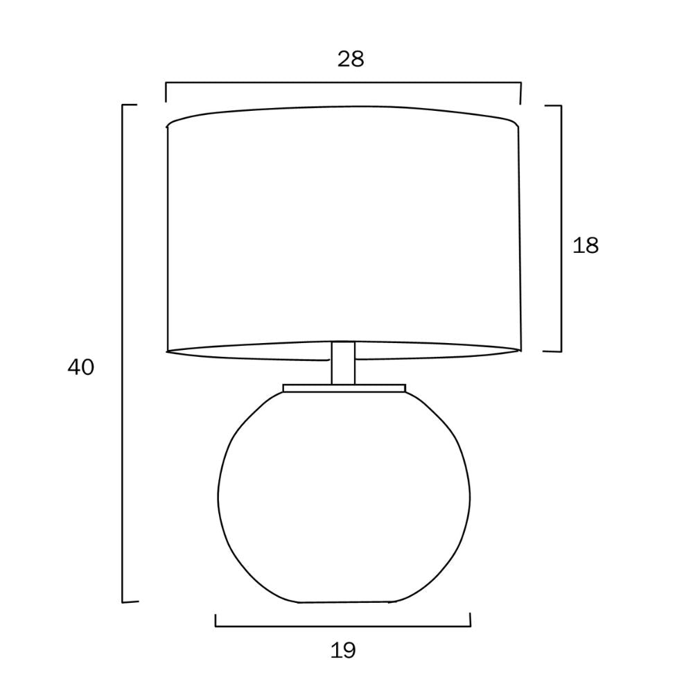 Telbix LARA - 25W Table Lamp Telbix, TABLE LAMPS, telbix-lara-25w-table-lamp