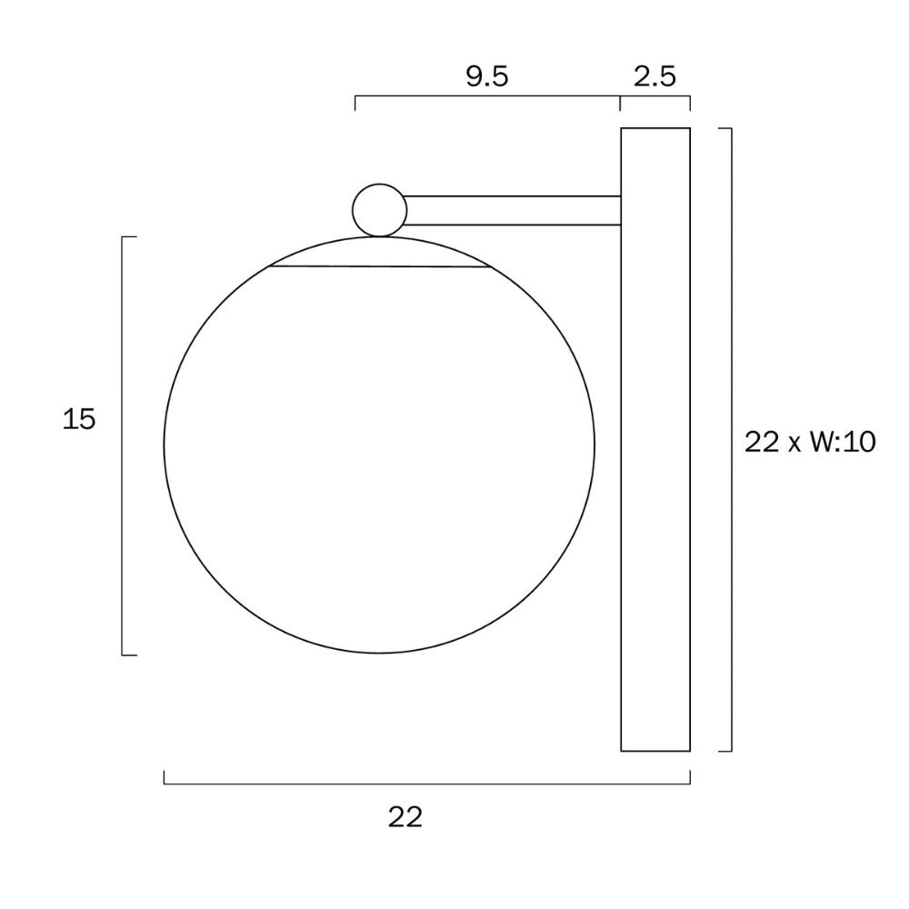 Telbix MARSTEN - Interior Opal Glass Wall Light-WALL LIGHTS-Telbix