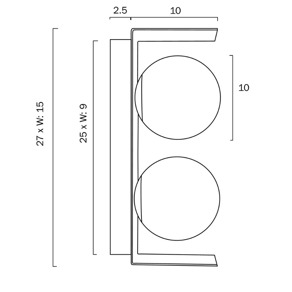 Telbix OLIO - 2 Light Wall Light-WALL LIGHTS-Telbix