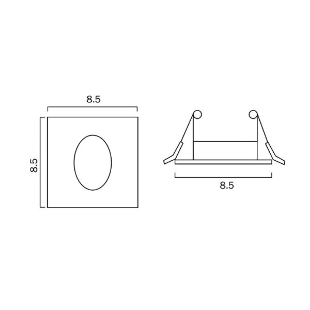 Telbix SNAP - 3W Square Stair Light-DOWNLIGHTS-Telbix