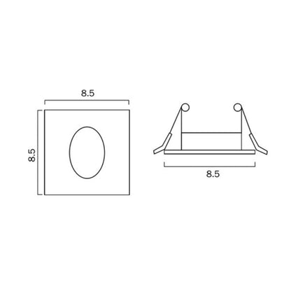 Telbix SNAP - 3W Square Stair Light-DOWNLIGHTS-Telbix