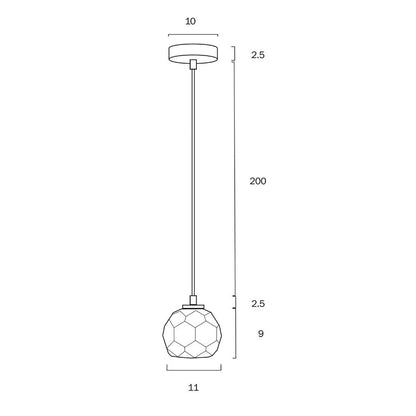 ZAHA - 3W Replaceable G9 LED 1 Light Pendant - 3000K Telbix, PENDANT, telbix-zaha-1