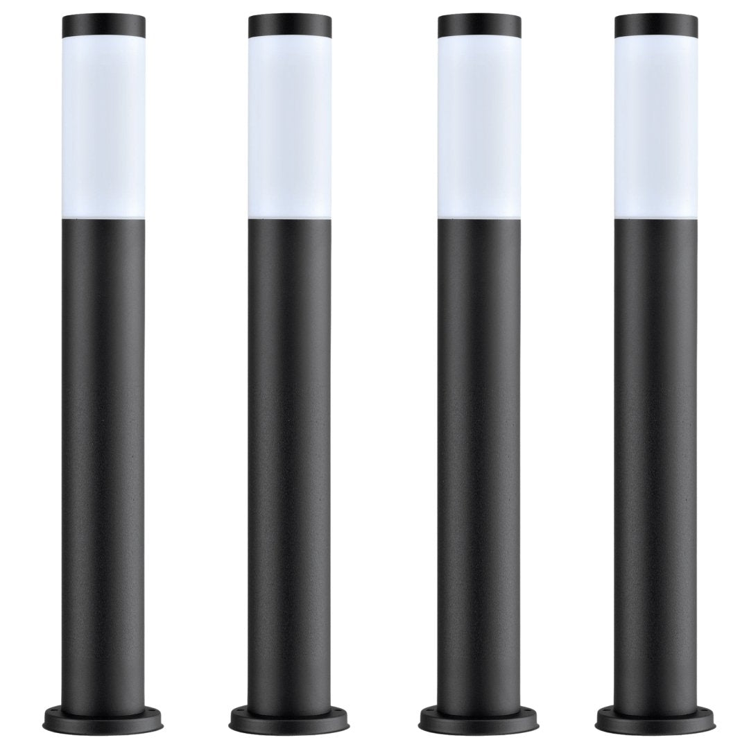 Torre Bollard Light Long 304 Stainless Steel Black IP44 - TORRE5-Bollard Lights-CLA Lighting