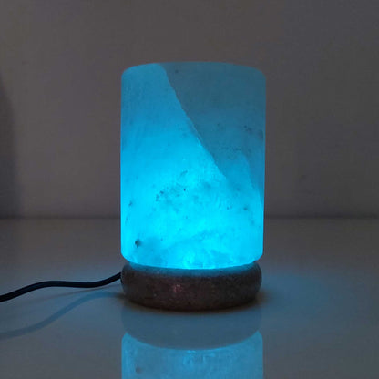 USB Colour Changing Cylinder Shape Himalayan Pink Salt Lamp Color Change LED-Himalayan products-The Himalayan Salt Collective