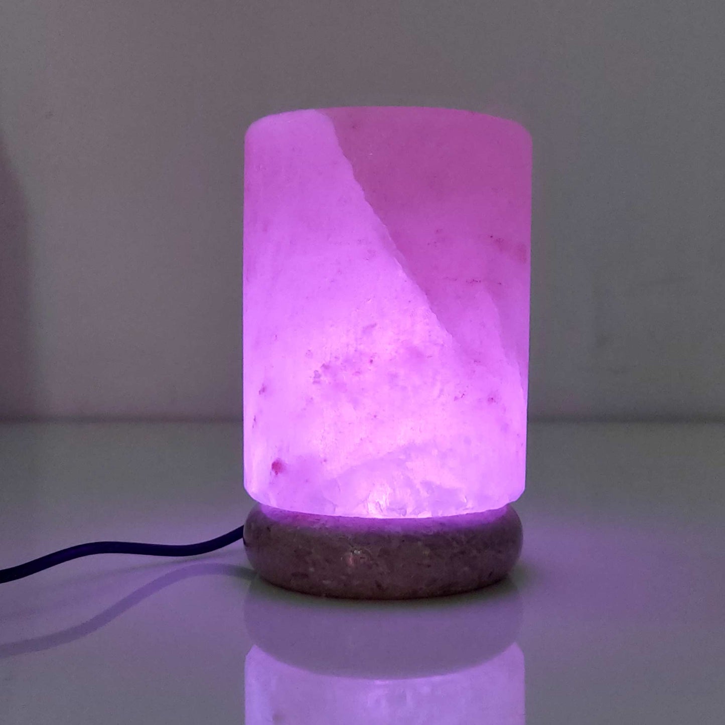 USB Colour Changing Cylinder Shape Himalayan Pink Salt Lamp Color Change LED-Himalayan products-The Himalayan Salt Collective