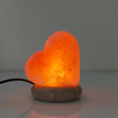 USB Colour Changing Heart Love Shape Himalayan Pink Salt Lamp Color Change LED-Himalayan products-The Himalayan Salt Collective