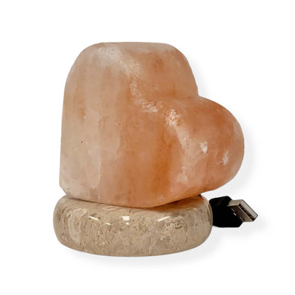 USB Colour Changing Heart Love Shape Himalayan Pink Salt Lamp Color Change LED-Himalayan products-The Himalayan Salt Collective