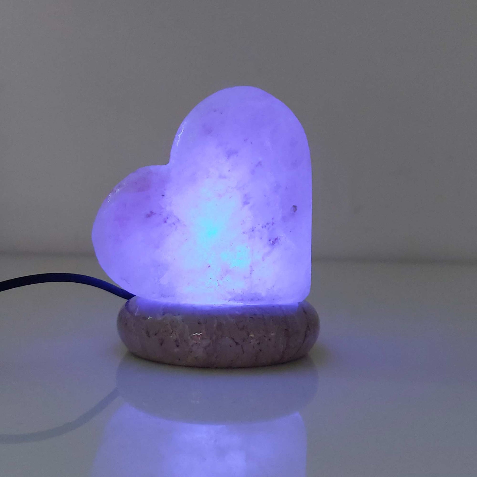 USB Colour Changing Heart Love Shape Himalayan Pink Salt Lamp Color Change LED-Himalayan products-The Himalayan Salt Collective