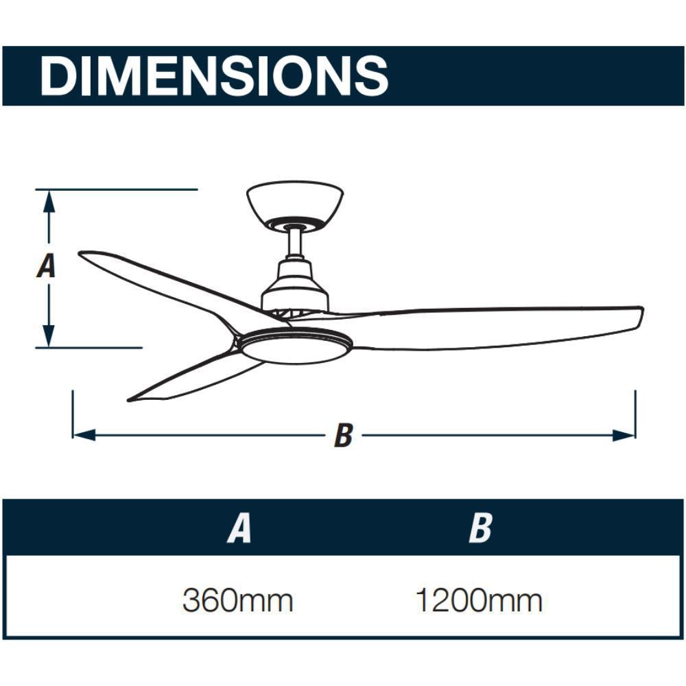 Ventair SKYFAN-48 - 1200mm 48" DC Ceiling Fan - Smart Control Adaptable - Remote Included-FANS-Ventair