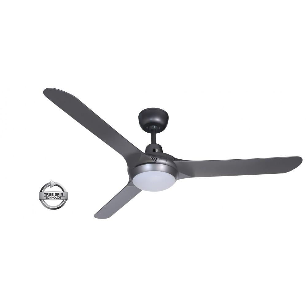 Ventair SPYDA-62-LIGHT - 3 Blade 1570mm 62" Fully Moulded PC AC Ceiling Fan With 20W LED Light-FANS-Ventair