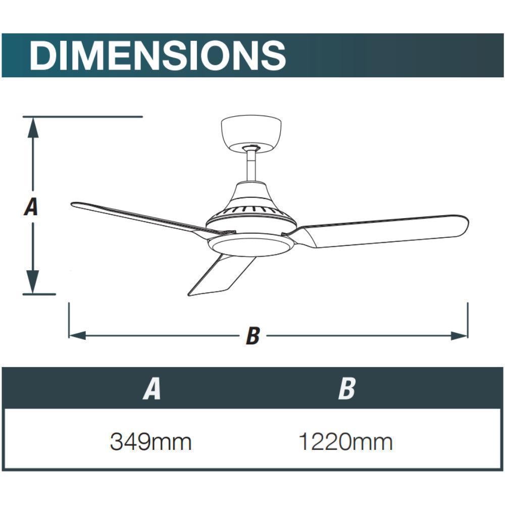 Ventair STANZA-48 - 3 Blade 1220mm 48" AC Ceiling Fan-FANS-Ventair