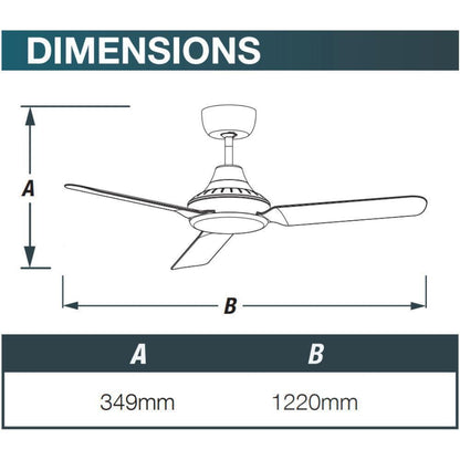 Ventair STANZA-48 - 3 Blade 1220mm 48" AC Ceiling Fan-FANS-Ventair